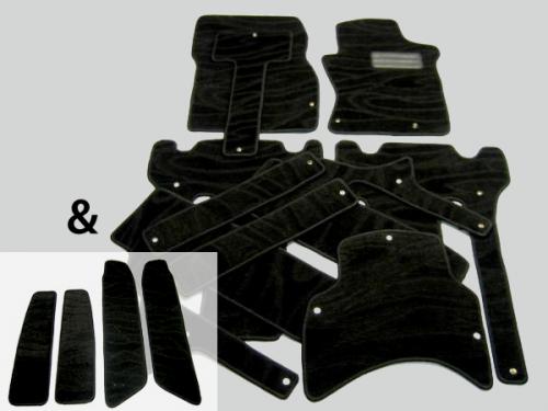 エルグランドE51フロア&ステップマット織柄黒