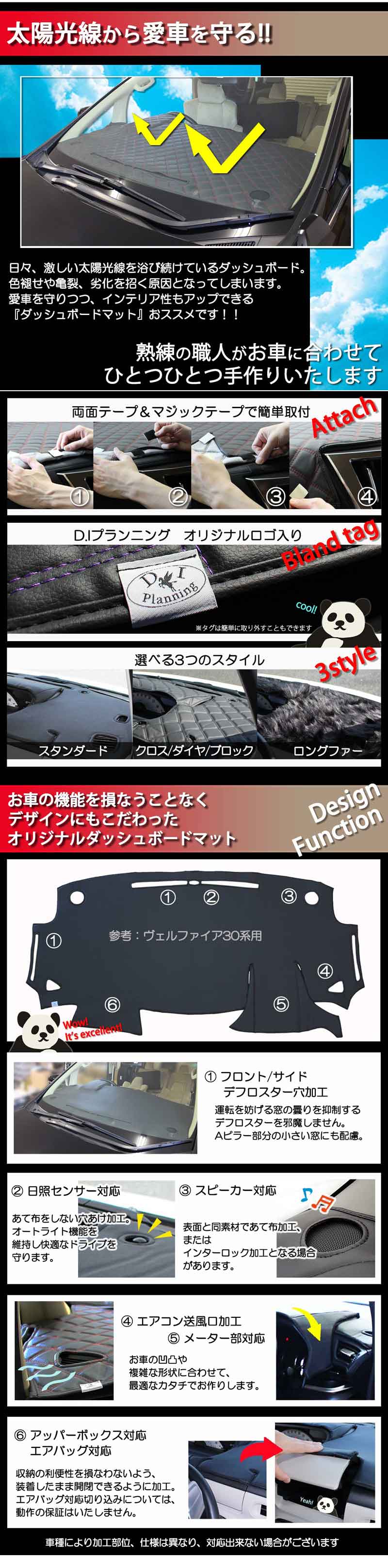 ダッシュボードマット説明