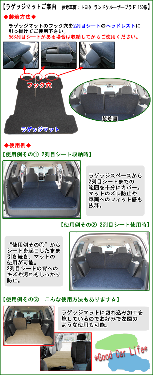 トヨタ プリウスα 40系 ラゲッジマット トランクマット Lサイズ 織柄黒 社外新品