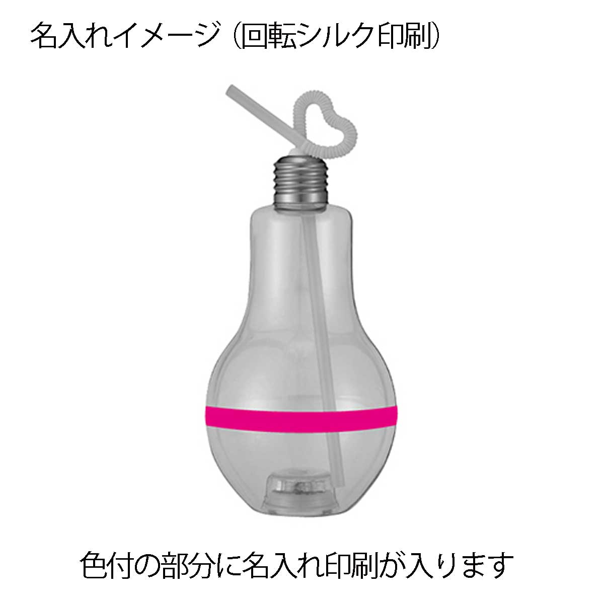 光ってかわいい電球ボトル 名入れイメージ1
